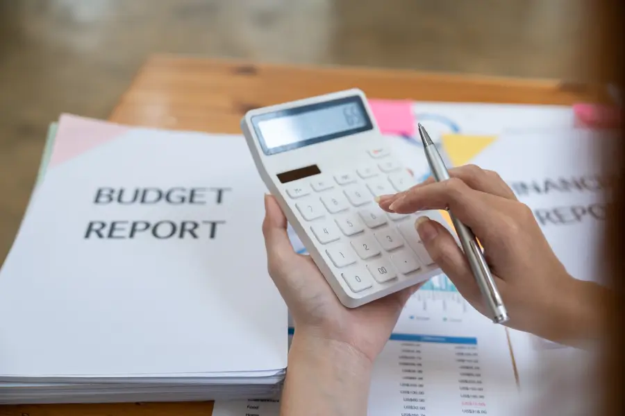 HOA manager reviewing community budget